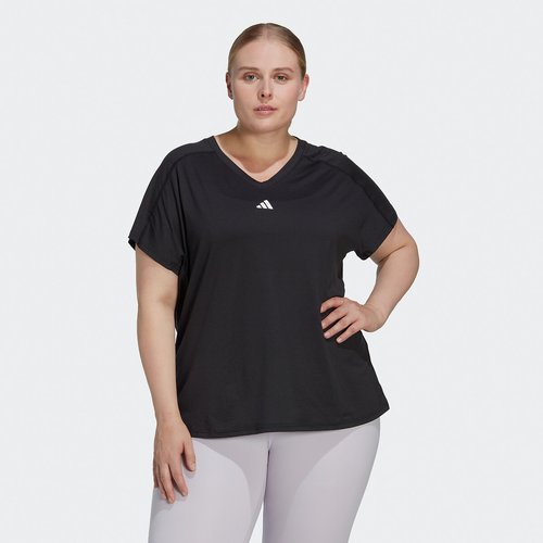 Train essentials gym top with v neck black Adidas Performance La Redoute