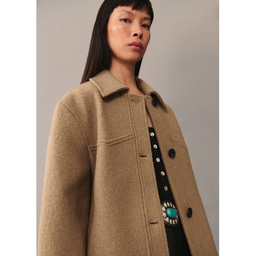 Manteau laine oversize marron moyen Mango La Redoute