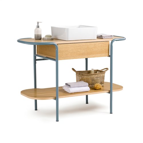 Mueble de lavabo de roble y metal, Oniw