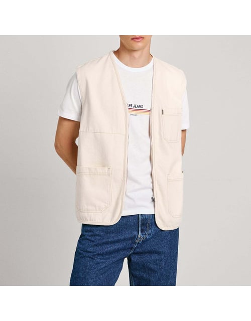 Gilet À Coupe Décontractée En Denim