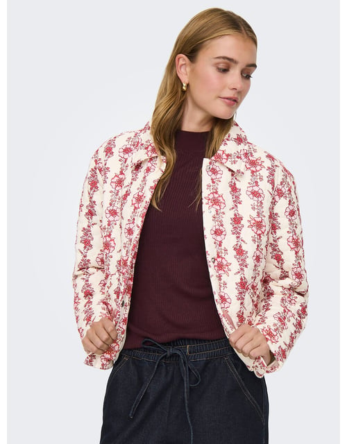 Veste matelassée à fleurs