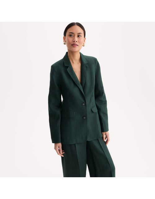 Blazer en lin coupe droite