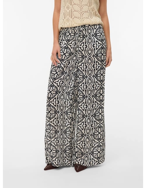 Pantalon large imprimé