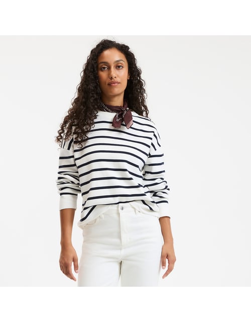 Pull marinière en coton