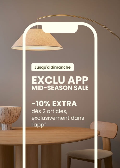 EXCLU APP MID-SEASON SALE : -10% EXTRA DÈS 2*, exclusivement dans l'app.