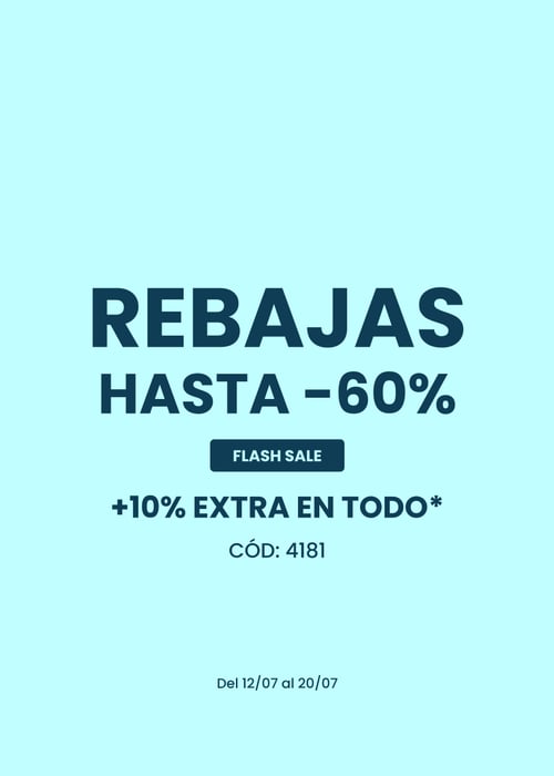 REBAJAS hasta -60% + 10% EXTRA en TODO*