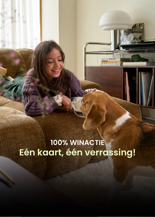 100% WOONACTIE : Eén kaart, één verrassing!