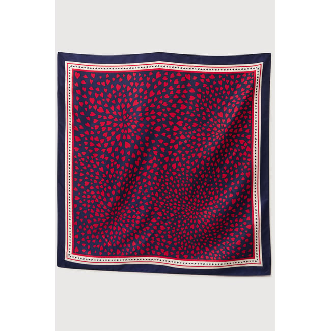 Foulard satiné mauve <span itemprop=