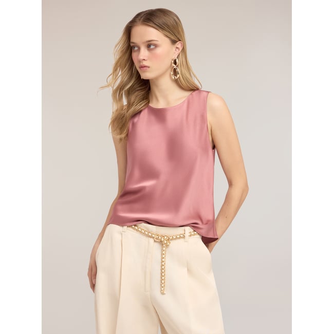 Top avec chaînettes au dos rose <span itemprop=