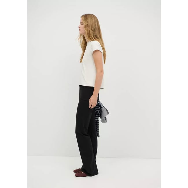 Leggings taille retournée noir <span itemprop=