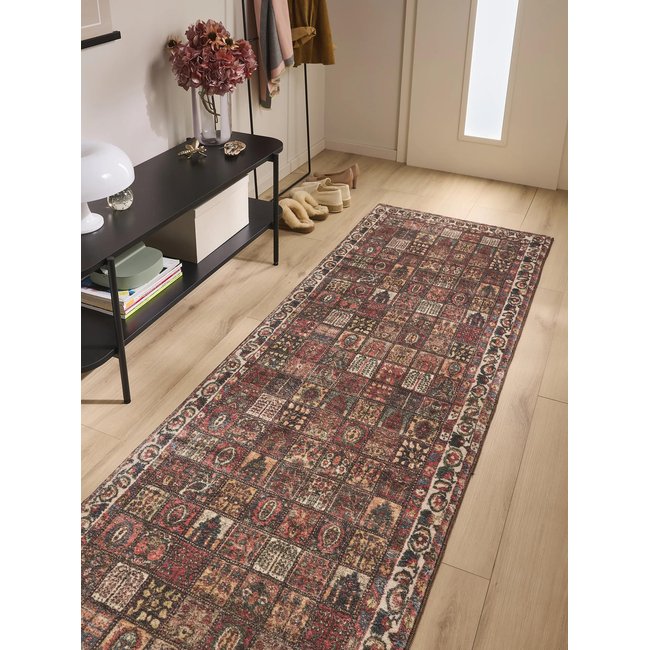 Tapis de couloir lavable MARA Couleur rouge <span itemprop=