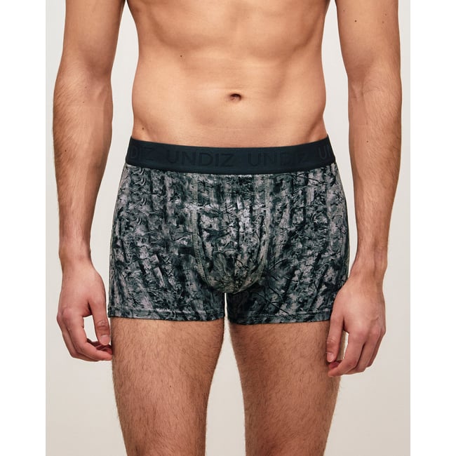 Boxer en coton à motifs REPEATIZ TREEC noir <span itemprop=