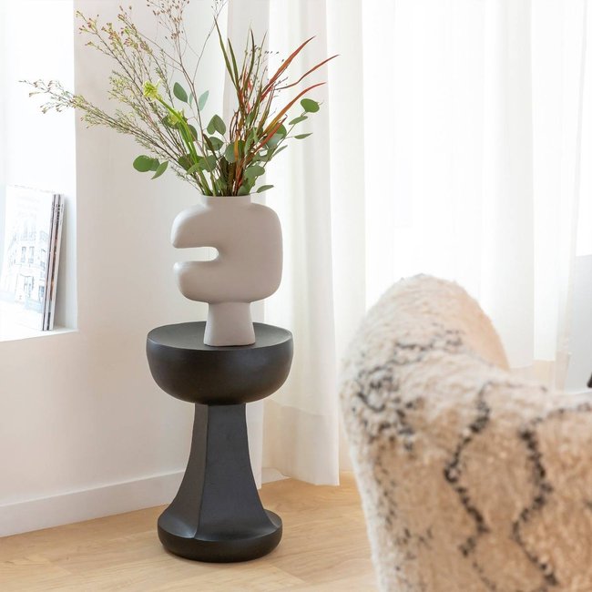Bout de canapé noir  MARGUERITE Couleur noir <span itemprop=