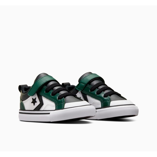 Kids' Pro Blaze Strap Ox Sport Lux Trainers in Leather white/green CONVERSE