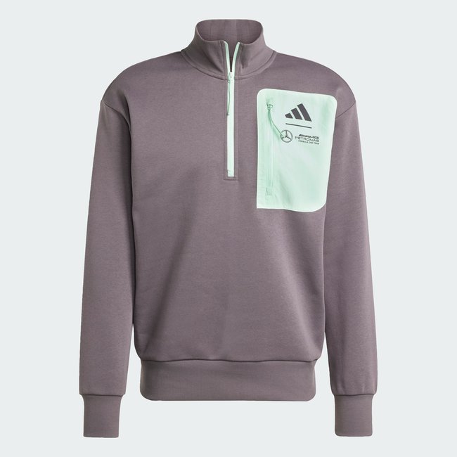 Haut molleton toile premium Mercedes - AMG Petronas Formula One Team grey strata / frozen green <span itemprop=