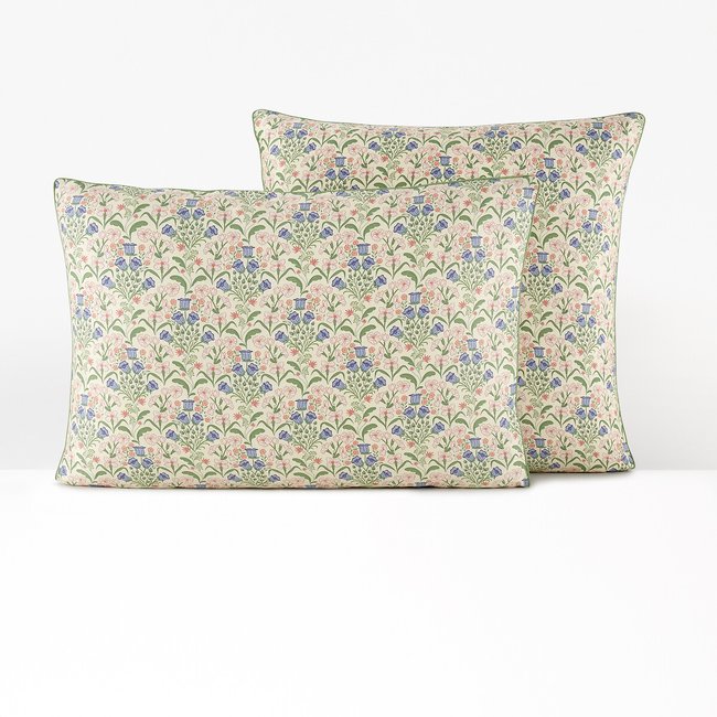 Fronha de almofada, em cetim de algodão, 300 fios, Lizbeth estampado floral <span itemprop=