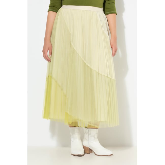 Jupe midi en tulle vert sapin <span itemprop=
