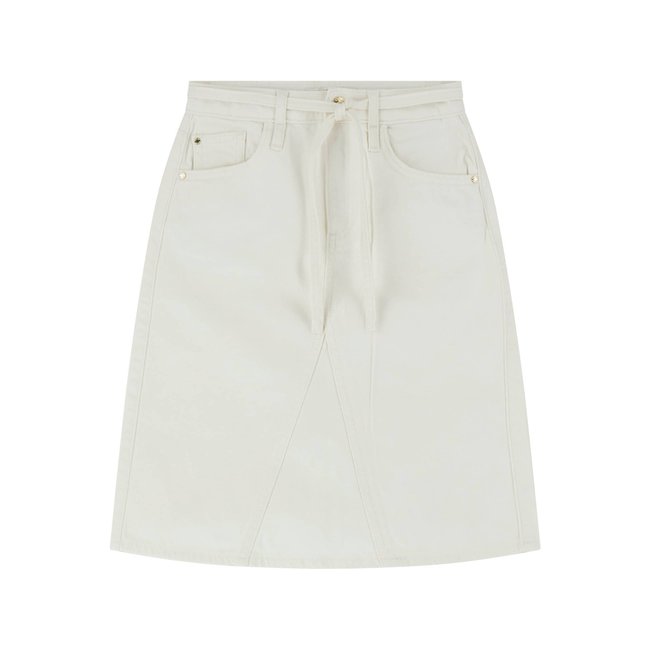 Jupe En Jean Midi blanc <span itemprop=