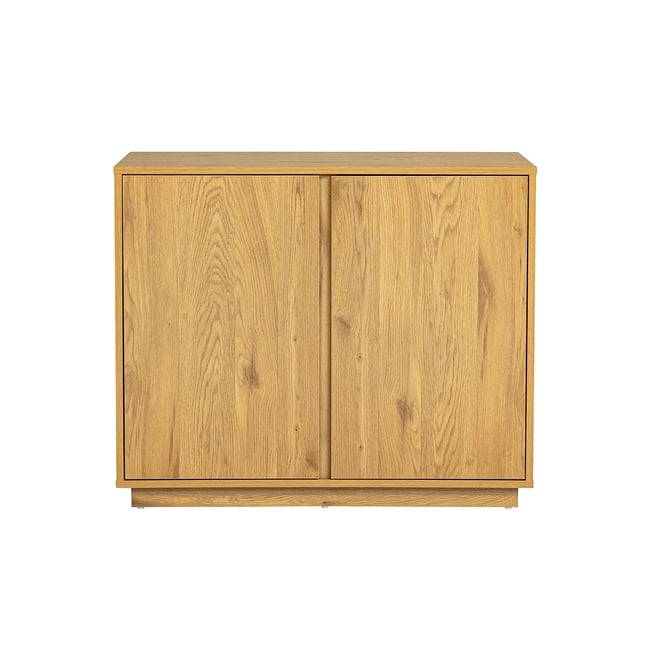 Buffet scandinave finition bois clair chêne 2 portes L90 cm MILLOR - MILIBOO