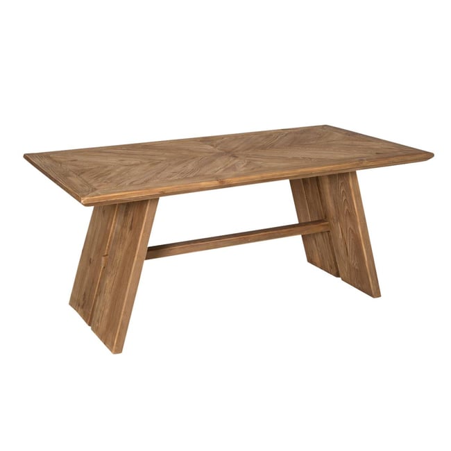 Table à manger en bois recyclé BLAISE Couleur bois clair <span itemprop=