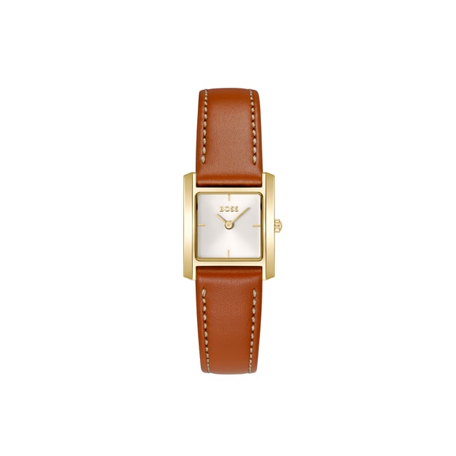 Montre Analogique  LUCY SCALA doré blanc marron <span itemprop=