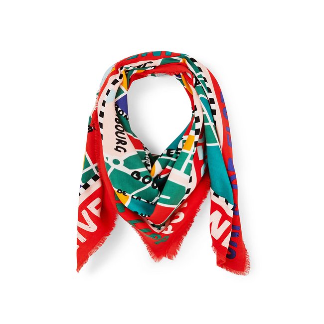 Foulard imprimé MONPARIS rouge <span itemprop=