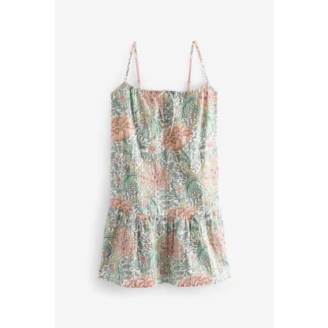 Nuisette à fleurs coupe classique vert <span itemprop=