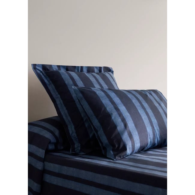 Taie d’oreiller 100 % coton 50x75 cm bleu indigo <span itemprop=