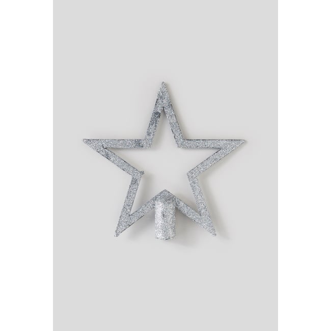 Cimier étoile paillettes Couleur argent <span itemprop=