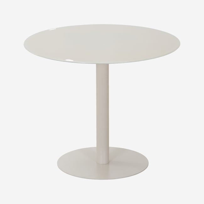 Table à manger métal OLYMPE Couleur beige <span itemprop=