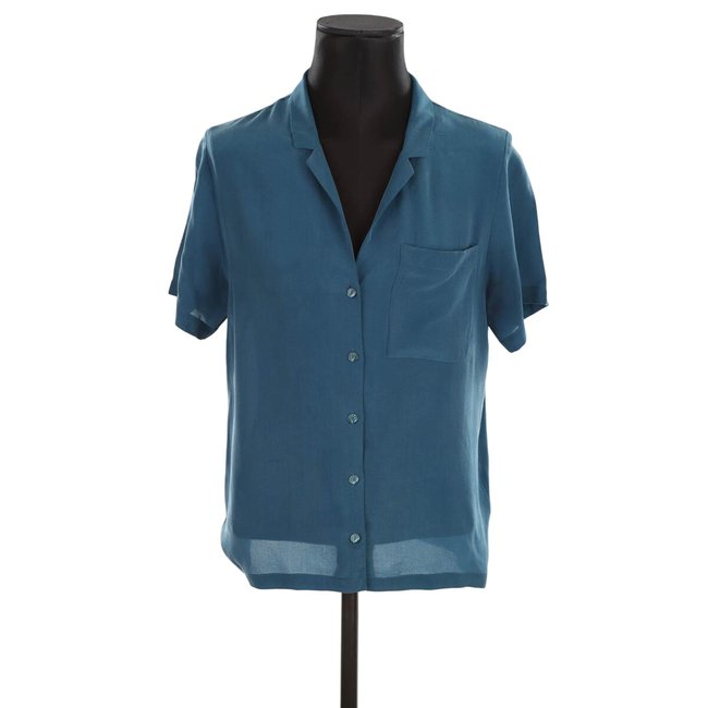 Blouse en soie - Bon État bleu <span itemprop=