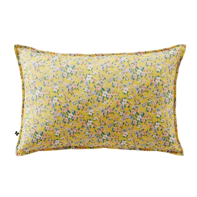 Housse de coussin exterieur deperlant Manon jaune <span itemprop=