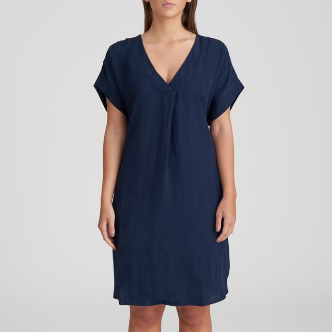 Robe de plage caftan SARANJI bleu - majestic blue <span itemprop=