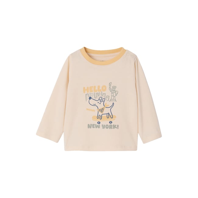 T-shirt manches longues vanille <span itemprop=