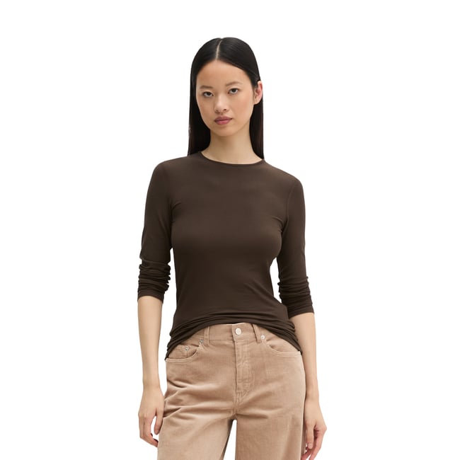 T-shirt à manches longues ajusté en TENCEL™ Modal extensible - MARC O'POLO