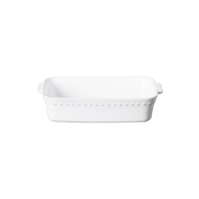 Plat à Four Rectangulaire Petit Pearl Couleur blanc <span itemprop=