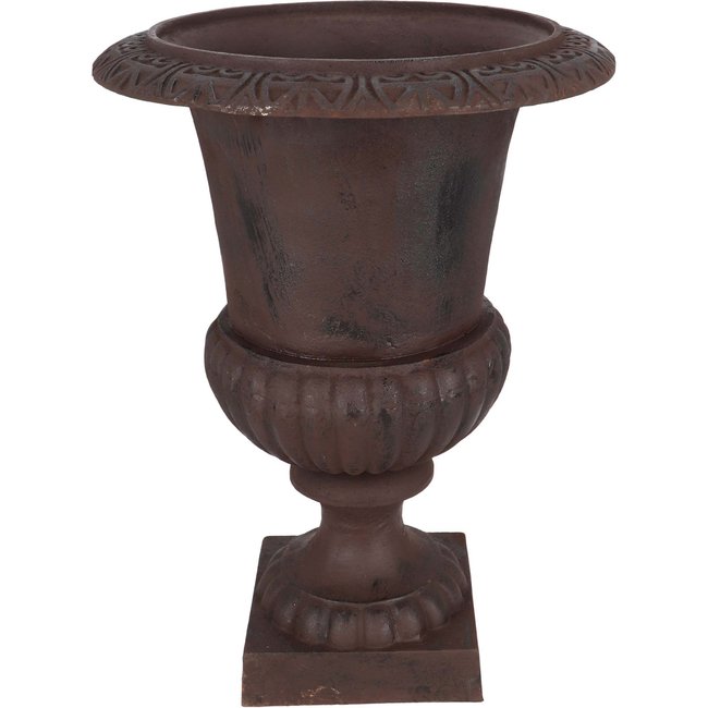 Vase Médicis en fonte Hauteur 66 cm Couleur marron <span itemprop=