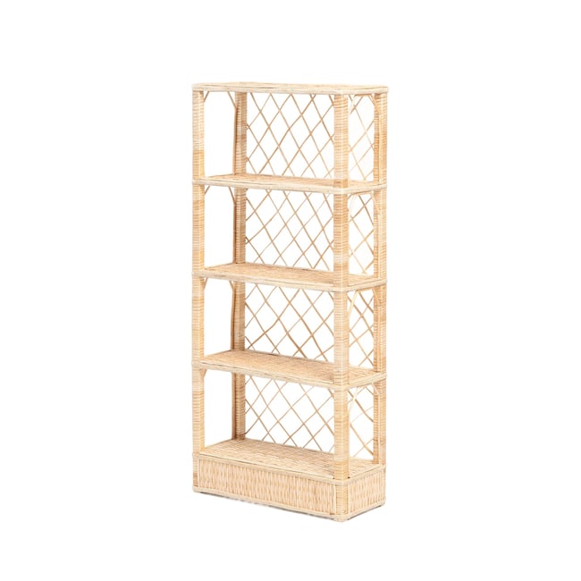 Étagère osier beige 50x100x20 cm - NICIA Couleur naturel <span itemprop=