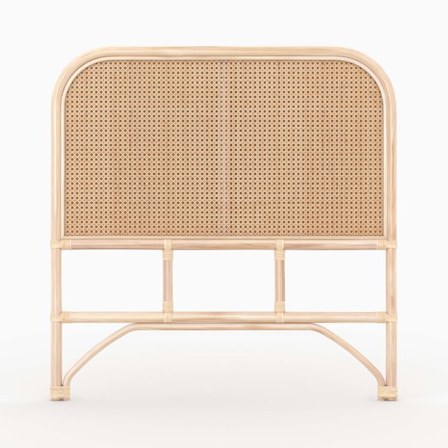 Tête de lit en rotin et cannage - GRACE Couleur naturel <span itemprop=