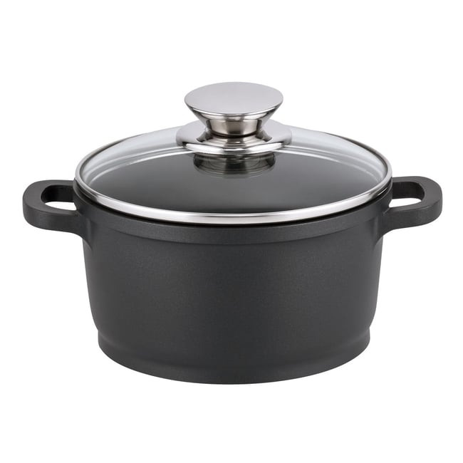 Batterie de cuisine 1 faitout 20cm ALUCAST noir <span itemprop=