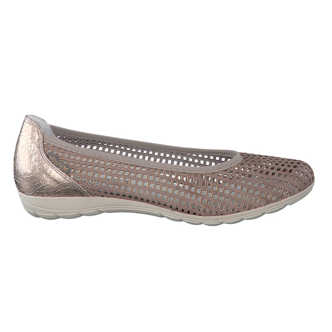 Ballerines en cuir EVELYNE marron p5122 <span itemprop=