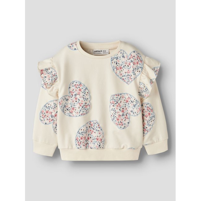 Sweat-Shirt Coupe ample antique white <span itemprop=