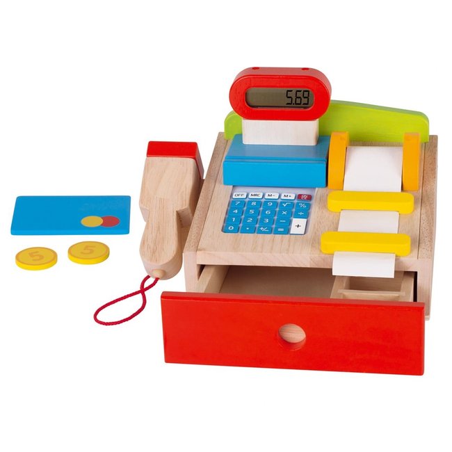 Caisse pour l'épicerie rouge <span itemprop=