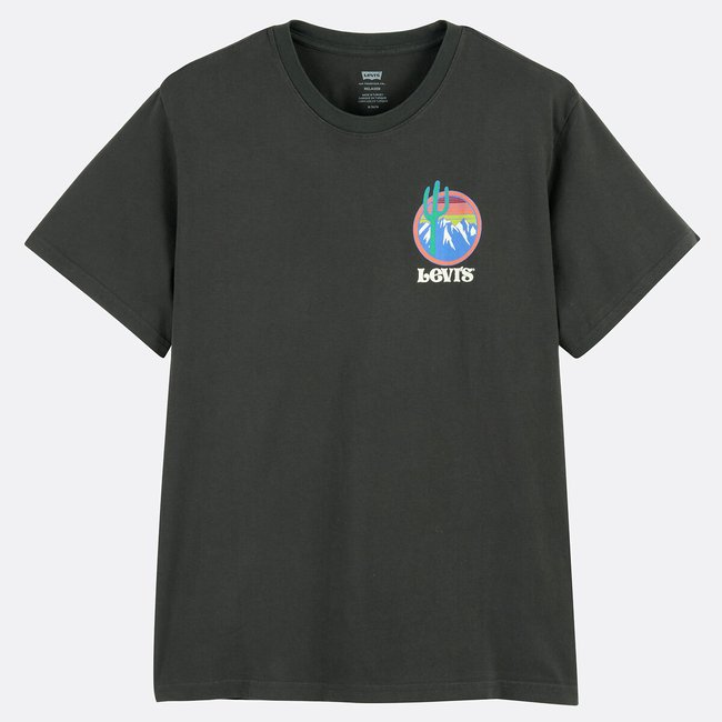 T-shirt comoda stampata sul retro nero LEVI'S