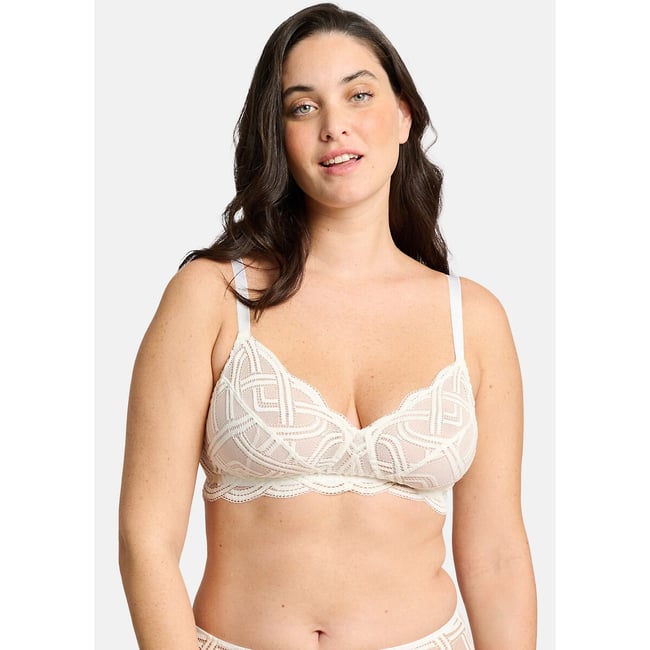Soutien-gorge sans armatures emboitant Elise ivoire <span itemprop=