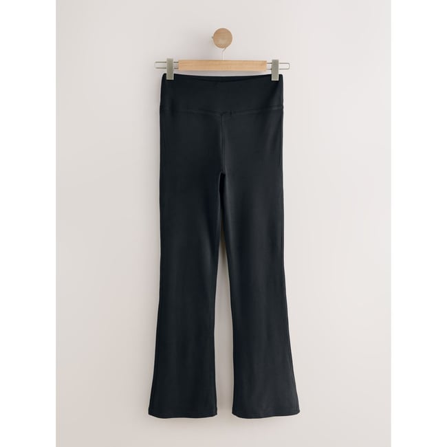Legging évasé douillet noir <span itemprop=