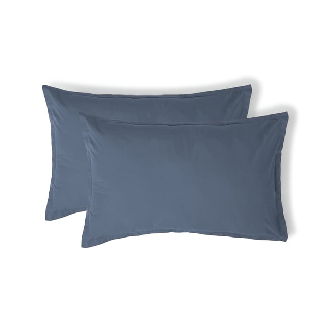 Taie d'oreiller (x2) percale de coton NINA - FEBRONIE