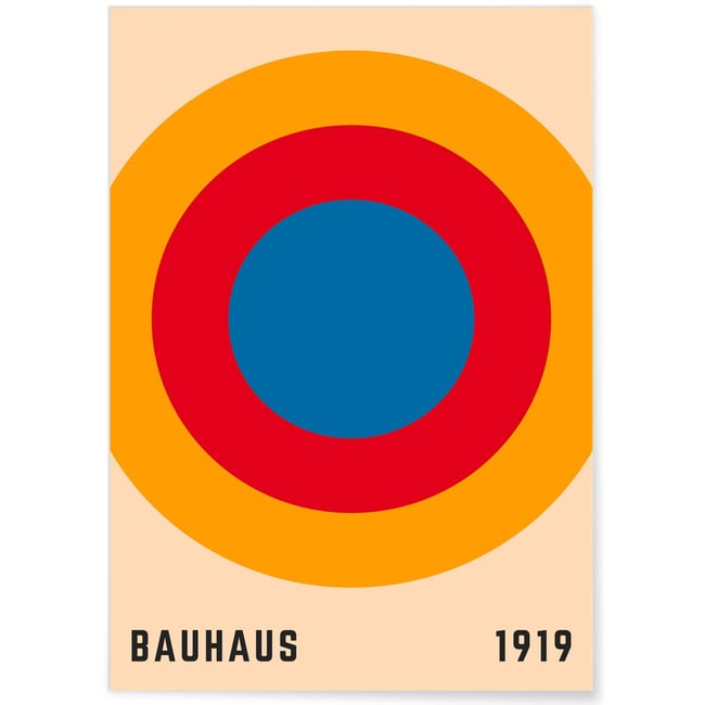 Affiche Bauhaus 15 Couleur blanc <span itemprop=