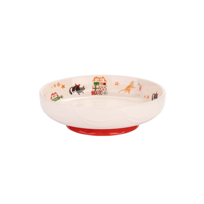 Nutcracked Footed Serving Bowl, white, CATH KIDSTON
