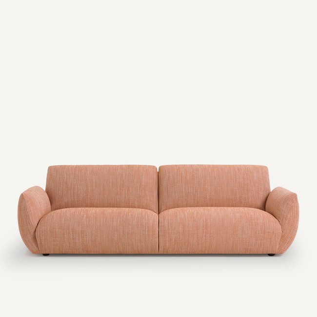 Canapé chevron tweedé, Spogano roussillon/lin <span itemprop=
